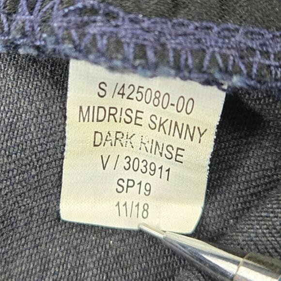 Banana Republic Women's Jeans Premium Denim Mid Rise Skinny Dark Rinse size 29 - Picture 12 of 12